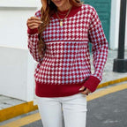 R&B | Geometrischer Strickpullover Mit Trendigem Muster