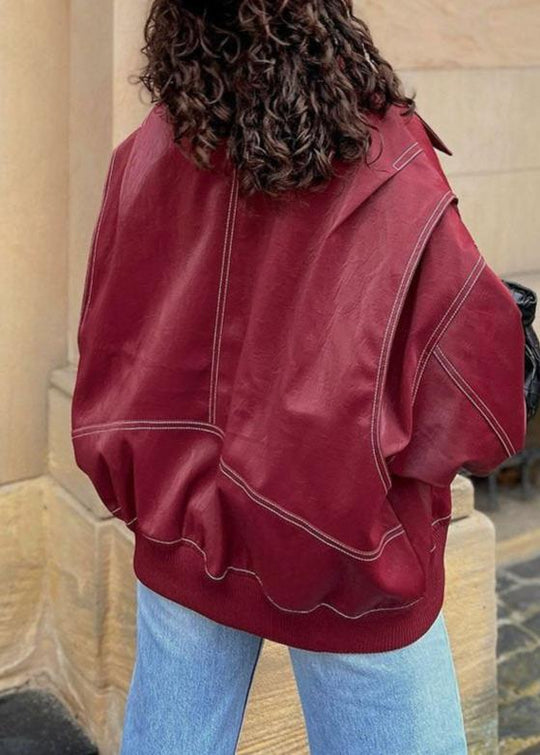 R&B | Weinroter Reißverschlussjacke
