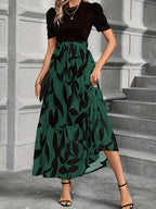 R&B | Kleid mit Floralem Druck und Rundhalsausschnitt