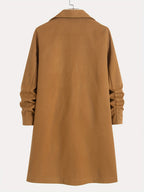 R&B | Elegante Lange Jacke Polyester und Wolle Klassisch und Warm