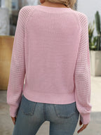 R&B | Sweater - V-Ausschnitt Langarm Strickpullover