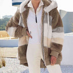 R&B | Color Block Zip-Up Kapuzenjacke