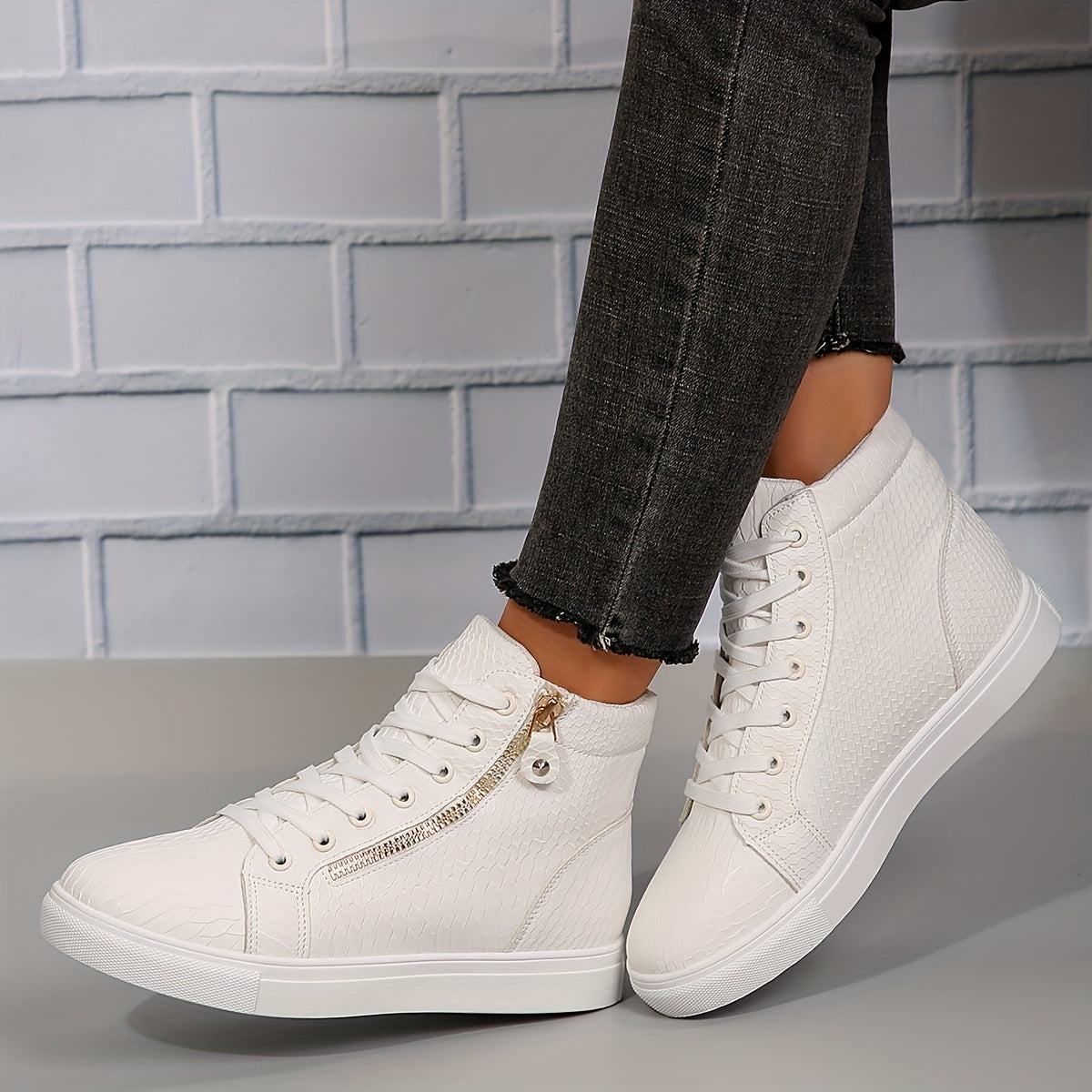 R&B | Einfache Lässige Sneakers mit Reißverschluss