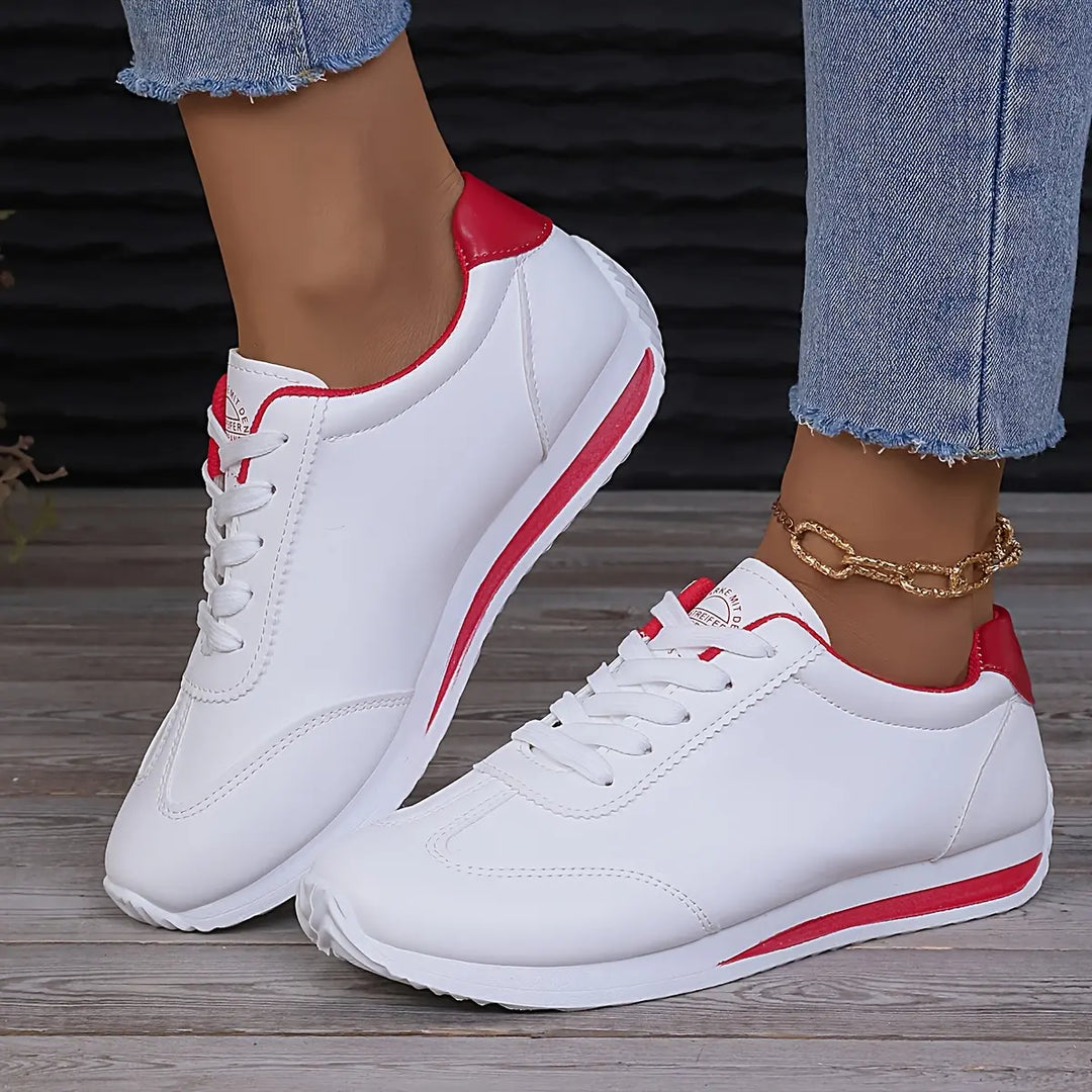 Einfarbige Freizeit-Sportschuhe für Damen mit dicken Sohlen R&B R&B
