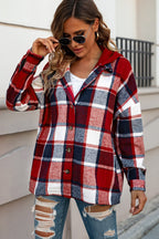 R&B | Gitter Oversized Jacke mit Kapuze Lässiger Komfort Warm und Trendy