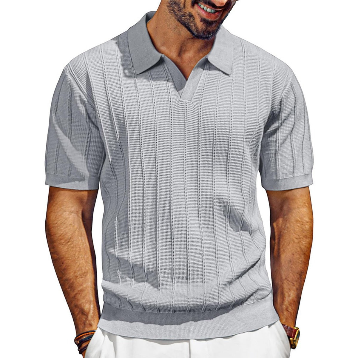 R&B | Mesh-Loch hohler Strickpullover