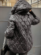 R&B | Patchwork-Jacke mit Kapuze