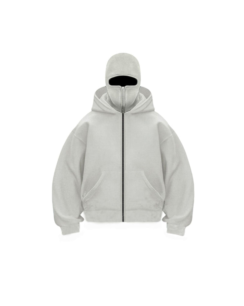 R&B | Sweatshirt Mantel mit Doppelkapuze und Reißverschluss