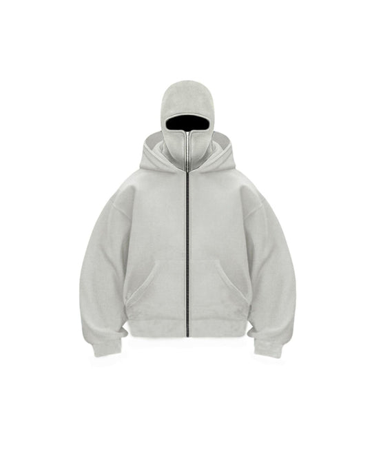 R&B | Sweatshirt Mantel mit Doppelkapuze und Reißverschluss