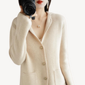 R&B | Damen Wollcardigan mit Knöpfen