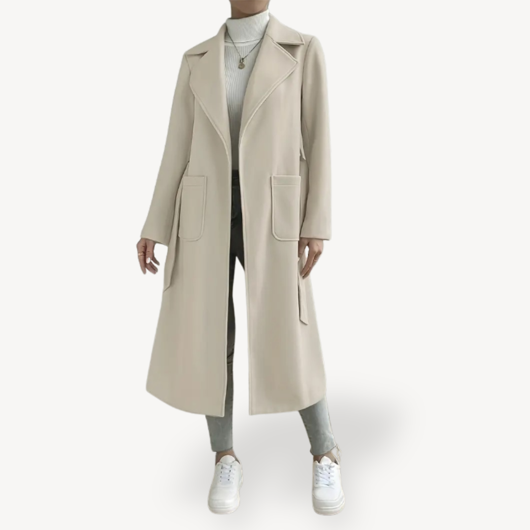 R&B | Damen Langer Offener Mantel mit Taschen