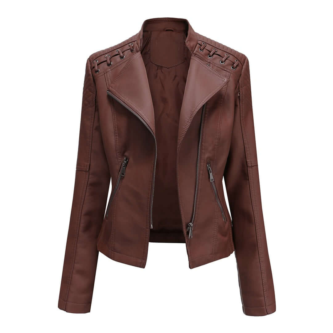 R&B | Damen Faux-Leder Bikerjacke