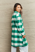 R&B | Karierte Longline Hemdjacke