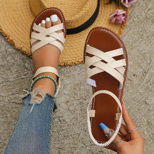 R&B | Sommer Römische Sandalen für Frauen mit Offener Zehe, Rutschfest und Elegant