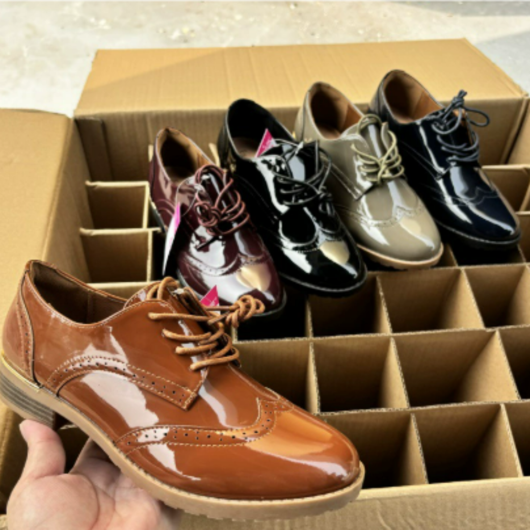 Bequeme Elegante Vintage Schuhe Mit Glänzendem Leder Schuhe R&B