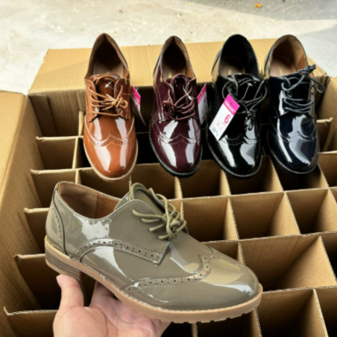 Bequeme Elegante Vintage Schuhe Mit Glänzendem Leder Schuhe R&B