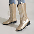 Bequeme Weiche Elegante Robuste Breite Western Stiefel R&B