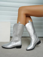 Bequeme Weiche Elegante Robuste Breite Western Stiefel R&B