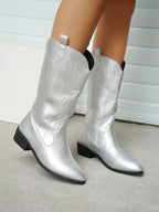 Bequeme Weiche Elegante Robuste Breite Western Stiefel R&B