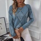 R&B | Luftiger Hohlstrickpullover Für Übergangszeit