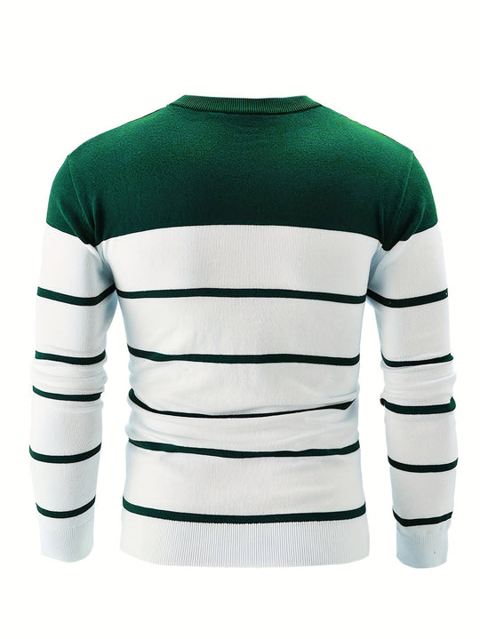 R&B | Gestreifter Pullover Baumwolle Klassisch und Komfortabel