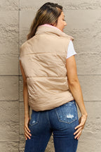 R&B | Zip-Up Drawstring Puffer Weste