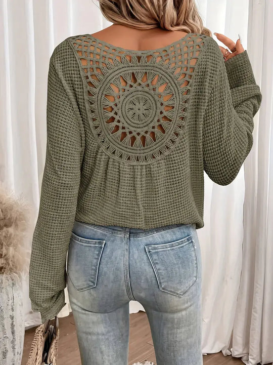 R&B | Trendige Damen Sweater Gehäkelte Trendy, Komfortabel
