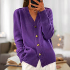 R&B | Stylischer Cardigan mit Herzknopf-Akzenten