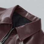 R&B | Unisex Vintage Stil Lederlook Jacke