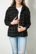 R&B | Karierte Jacke mit Großen Taschen Polyester-baumwolle Schick und Vielseitig