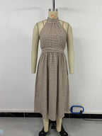 R&B | Retro-Kleid mit geometrischem Print und halbem Rollkragen