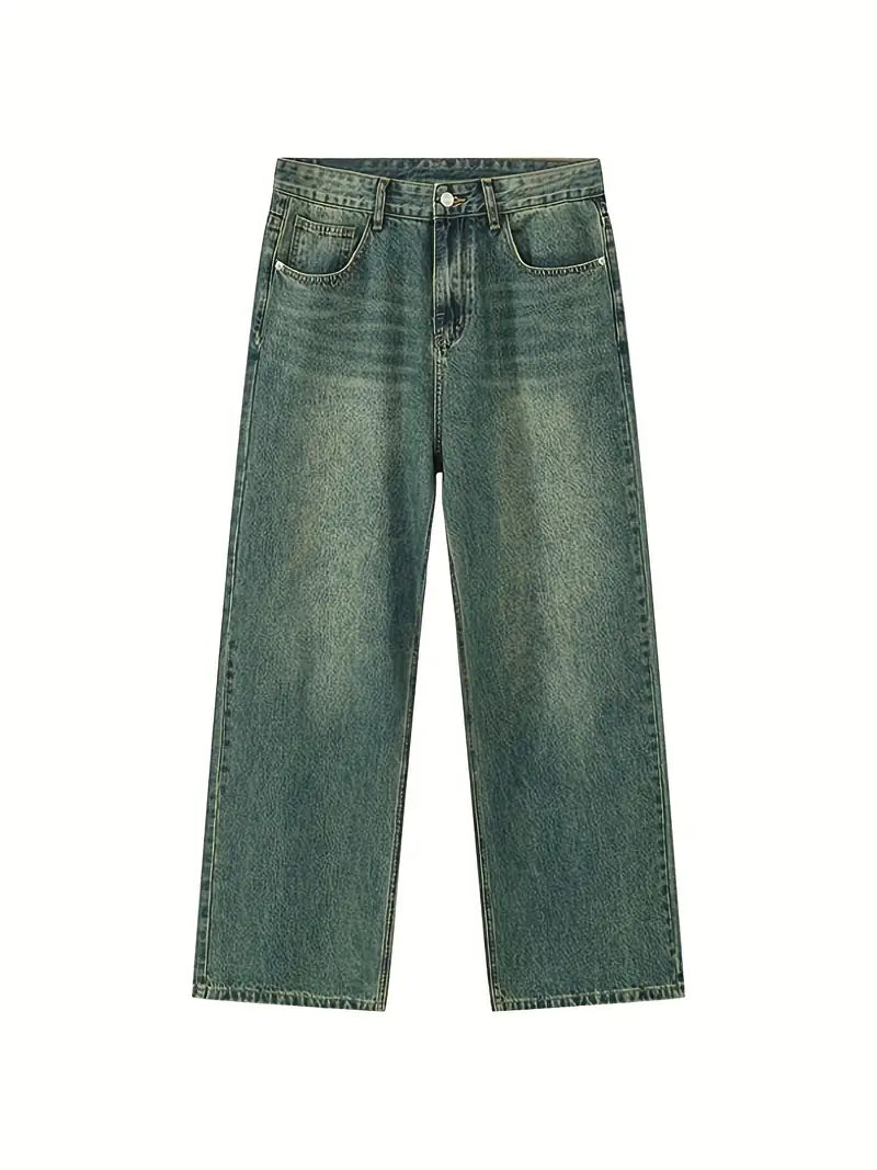 R&B | Weinlese Upcycle Baggy Jeans Mit AusgR&Bleichtem Effekt