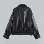 R&B | Damen Vintage Stil Kunstlederjacke