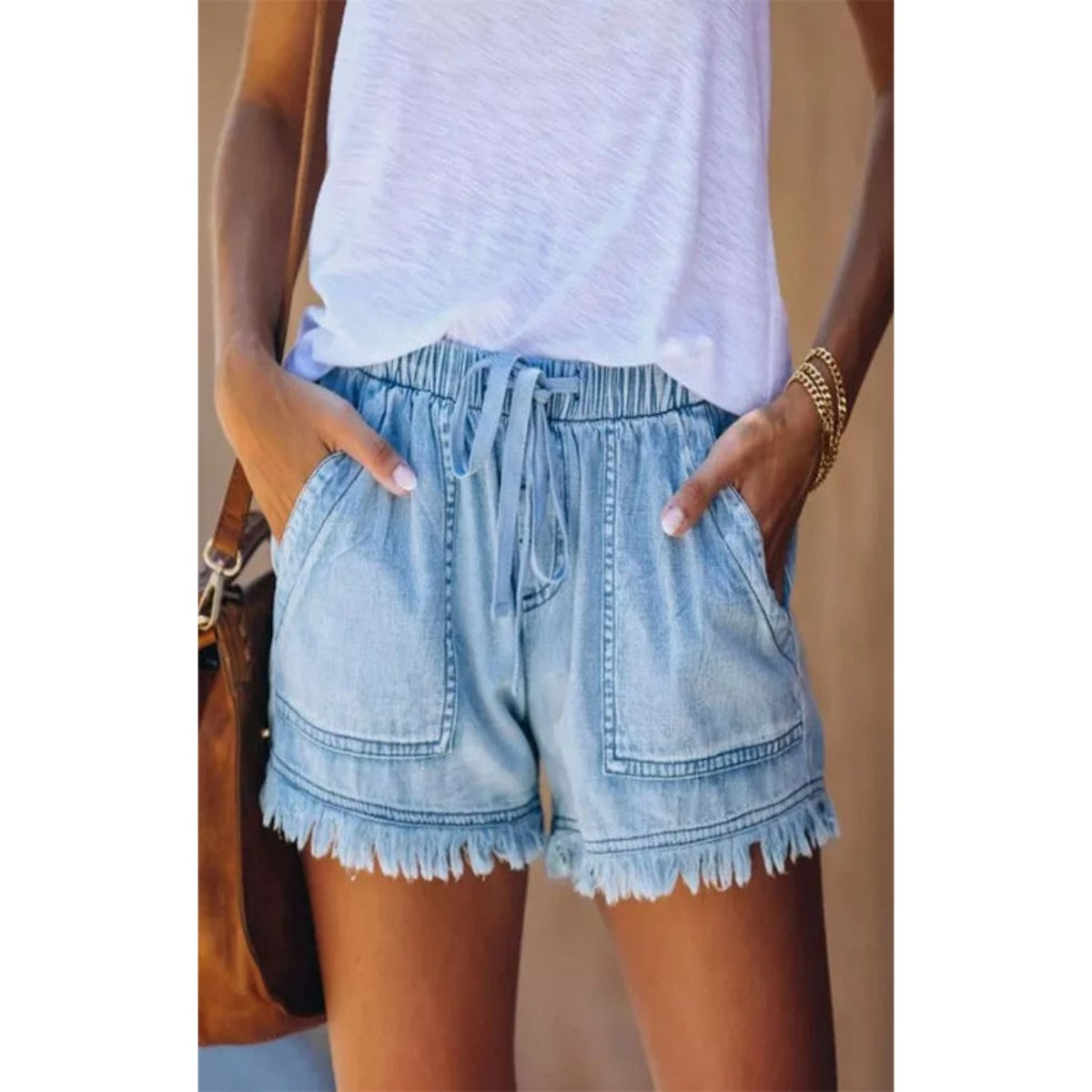 R&B | Denim-Shorts mit hoher Taille