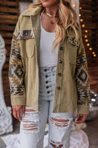 R&B | Aztek-muster Shirtjacke Baumwolle Komfort und Stil