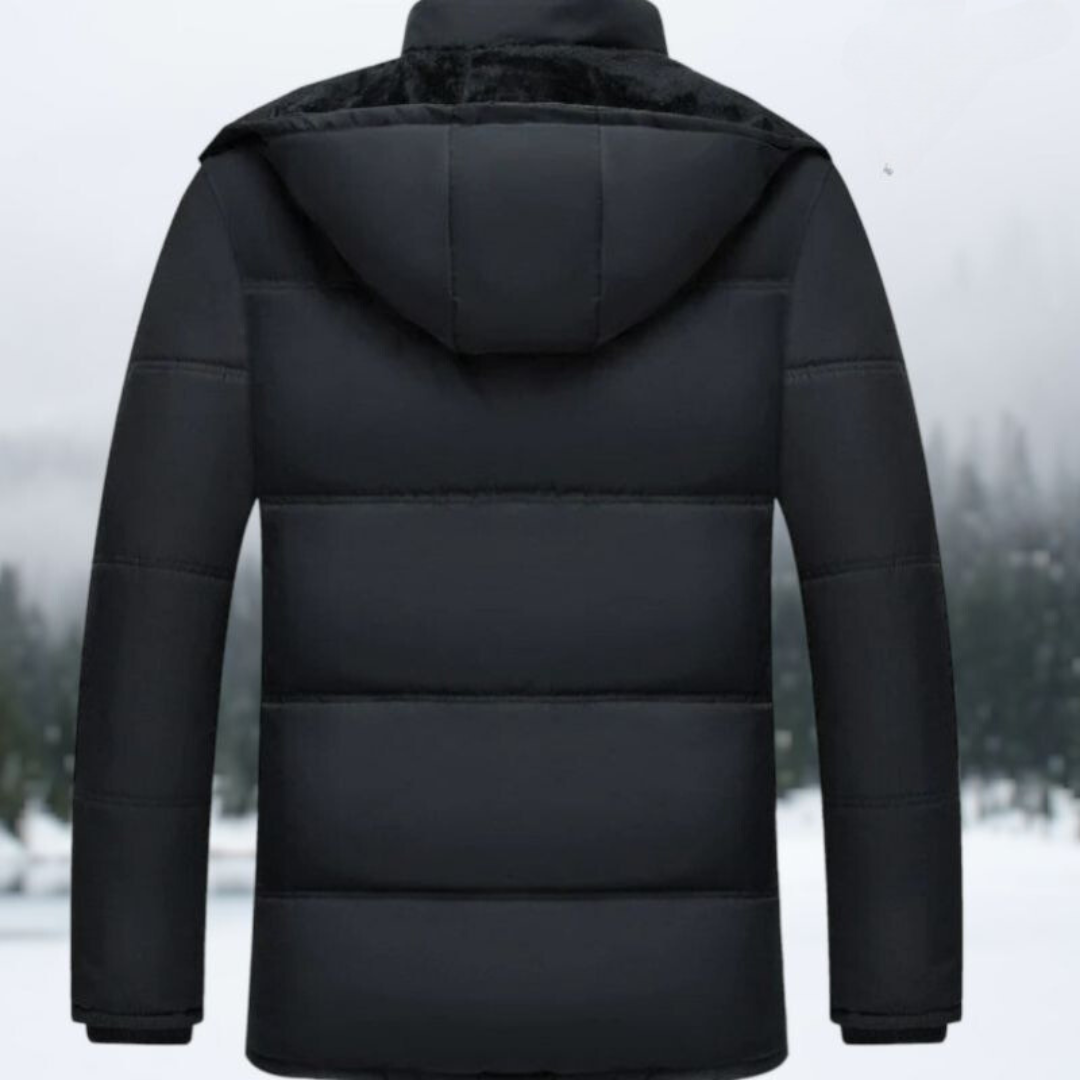 R&B | Schwarze Puffer-Winterjacke