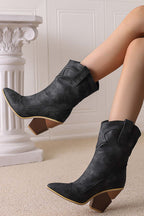 R&B | Spitz Zulaufende Western-Stiefel Bis Zur Wade