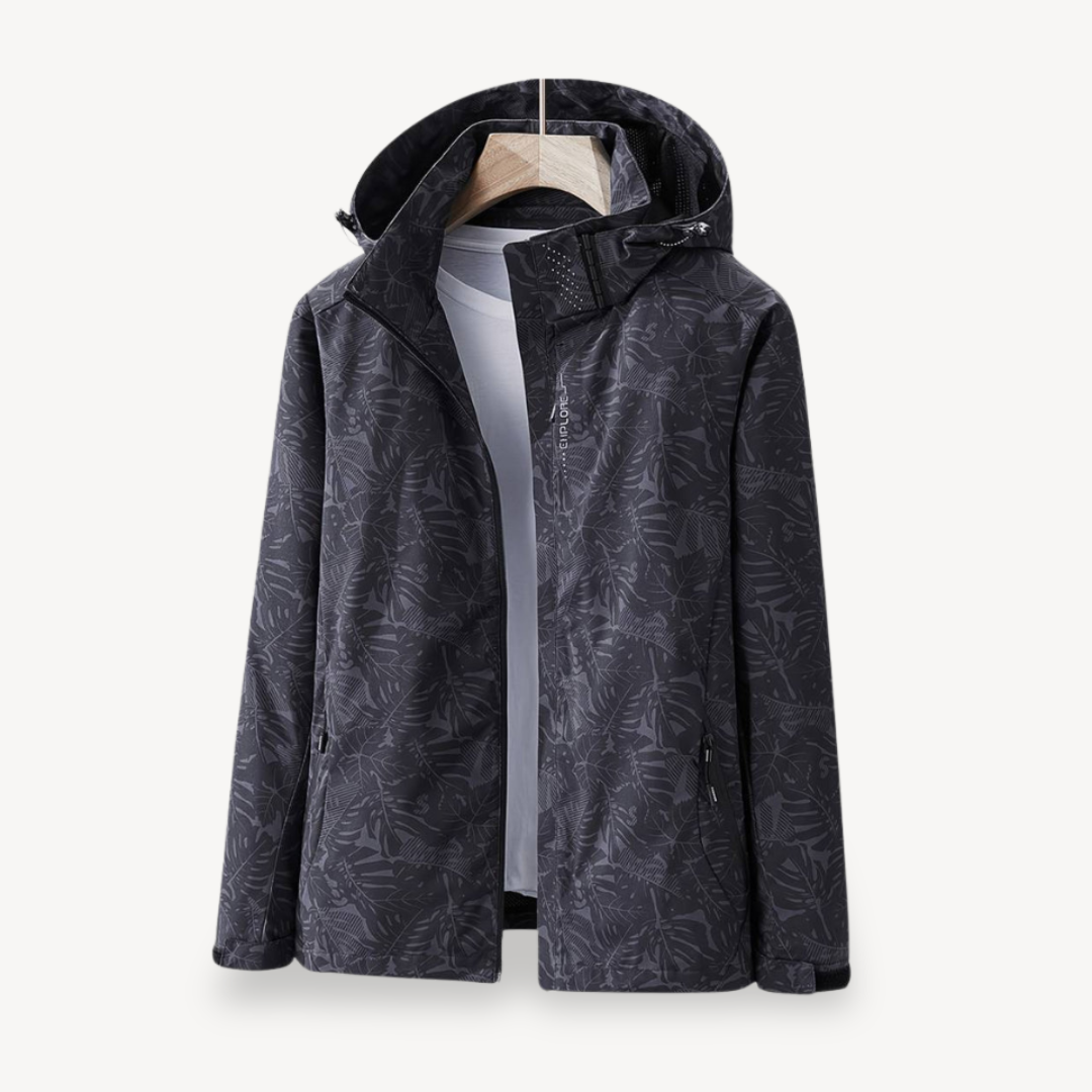 R&B | Blätterdruck Wasserdichte Jacke für Frauen