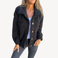 R&B | Damen Teddyfleece Knopjacke