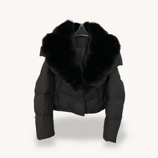 R&B | Winter Pufferjacke mit Kunstfellkragen für Damen