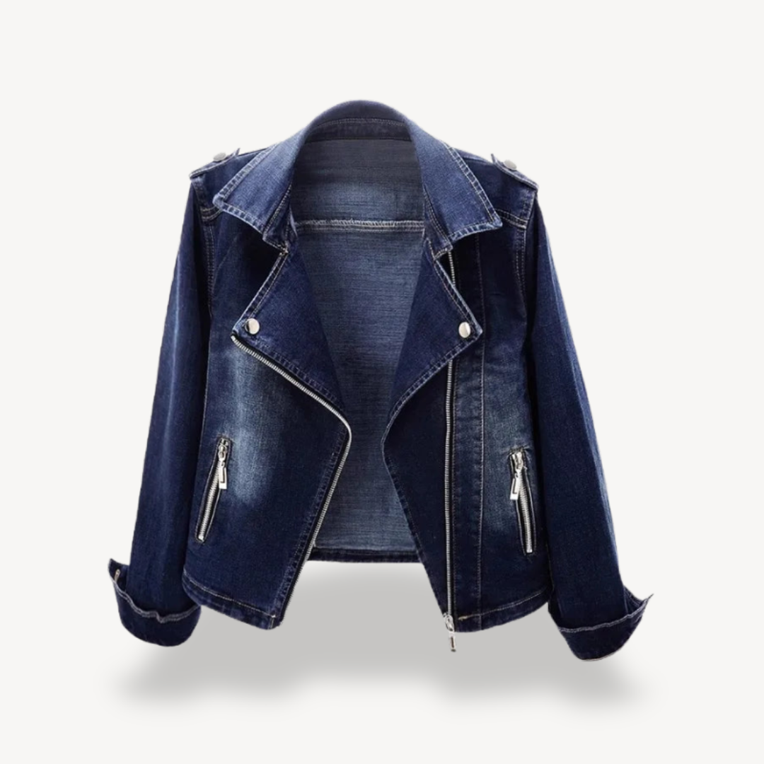 R&B | Denim Bikerjacke für Damen