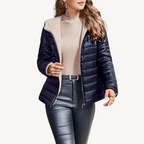 R&B | Damen Pufferjacke mit Sherpa-Futter und Reißverschluss