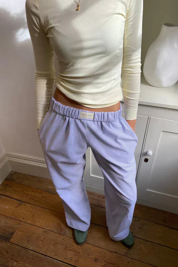 Heidi-Mode | Loose fit Gestreift Elastisch Taille Hose