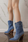 R&B | Spitz Zulaufende Western-Stiefel Bis Zur Wade