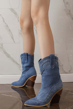 R&B | Spitz Zulaufende Western-Stiefel Bis Zur Wade
