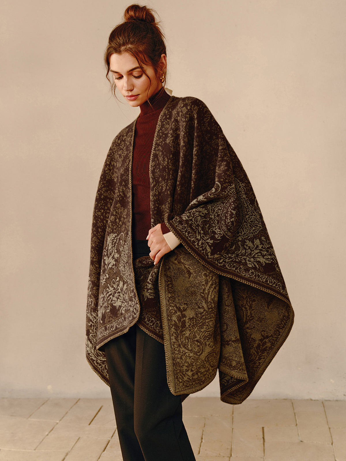R&B | Boho Doppelseitiger Poncho