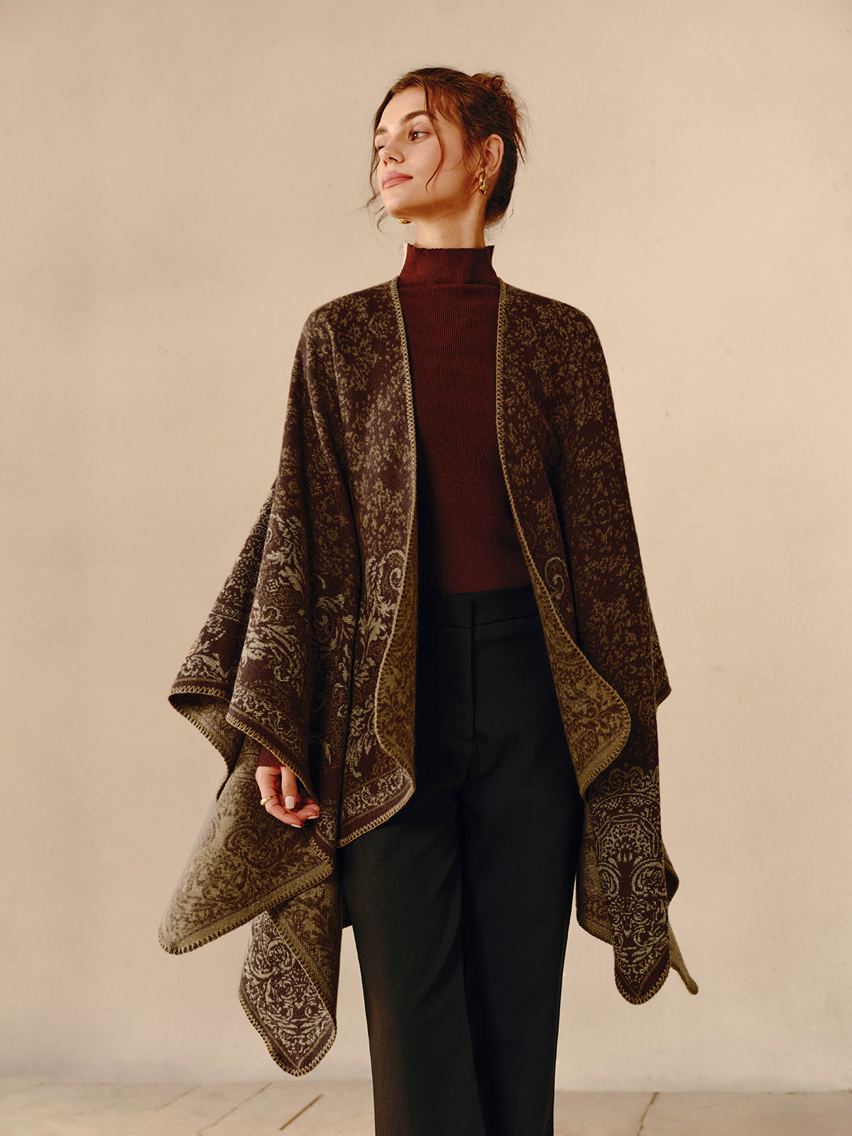 R&B | Boho Doppelseitiger Poncho