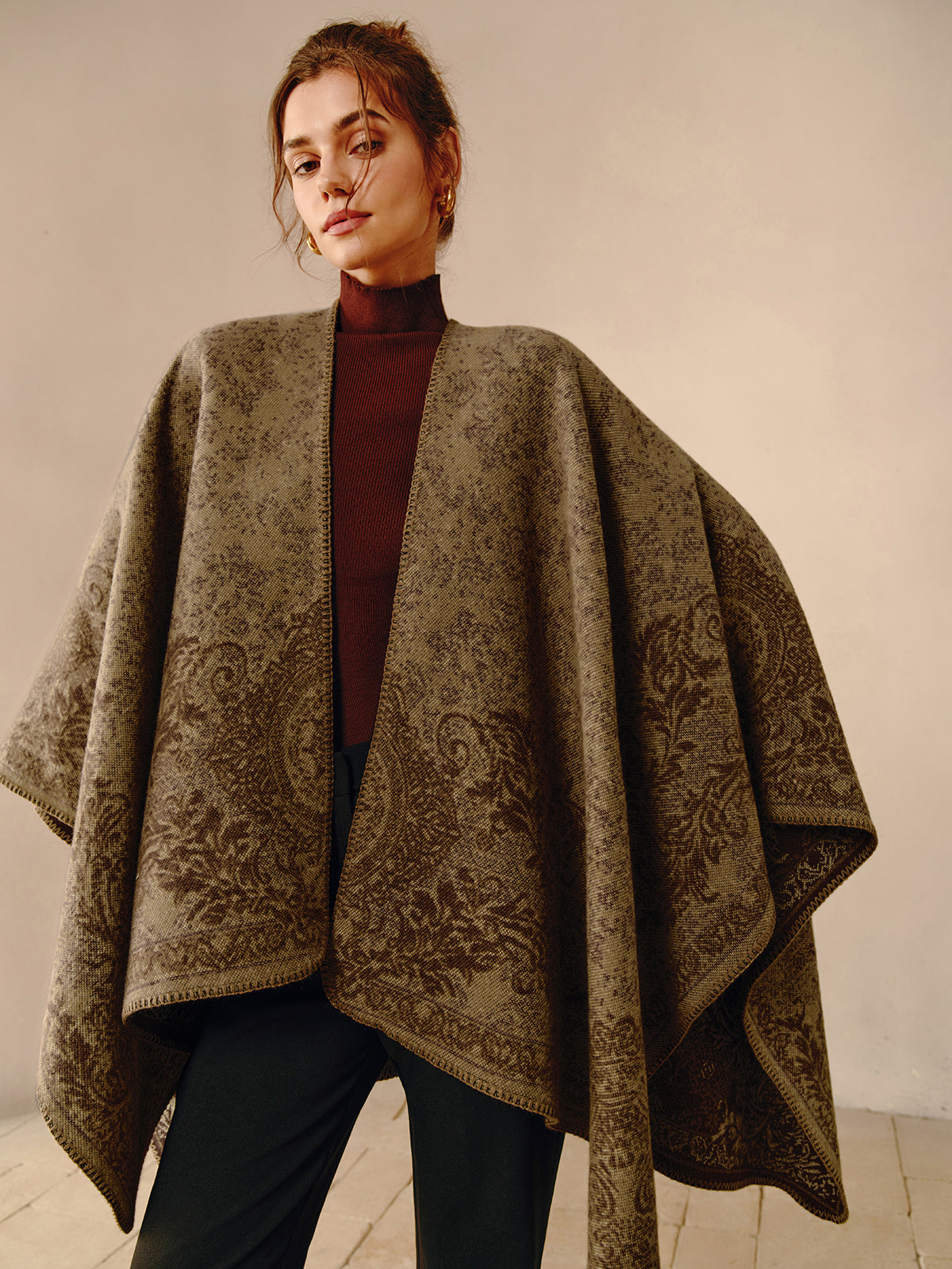 R&B | Boho Doppelseitiger Poncho