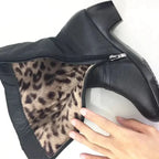 R&B | Knöchellange Stiefel – Lederähnlicher Finish – Seitenreißverschluss – Niedriger Absatz – Taillierter Schnitt