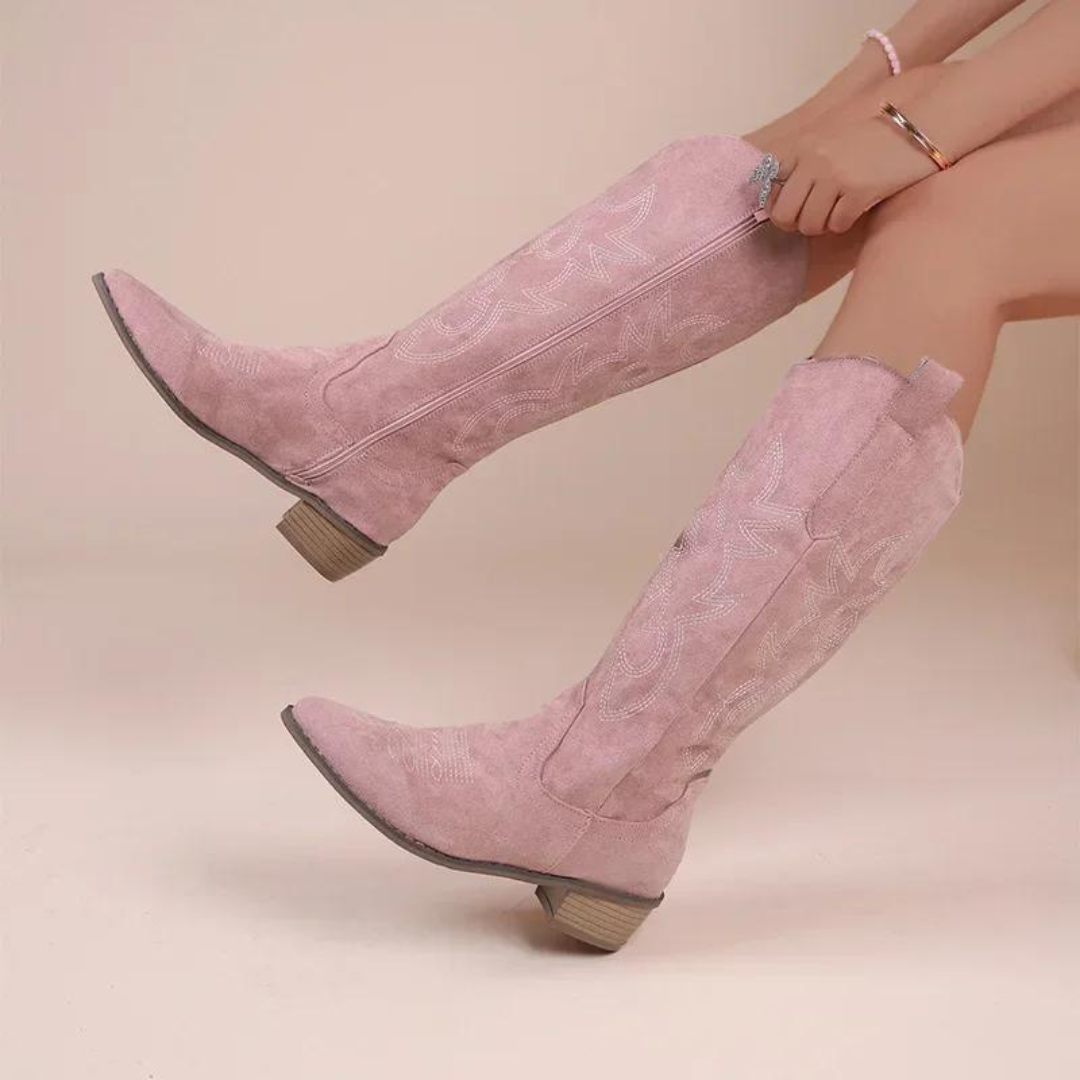 Bestickte Western-Cowboystiefel für Frauen R&B